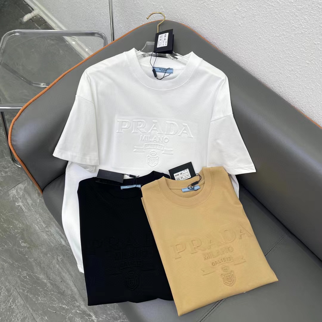 PR4DA 高品質立体エンボス文字柄 Tシャツ【50％割引+送料無料】