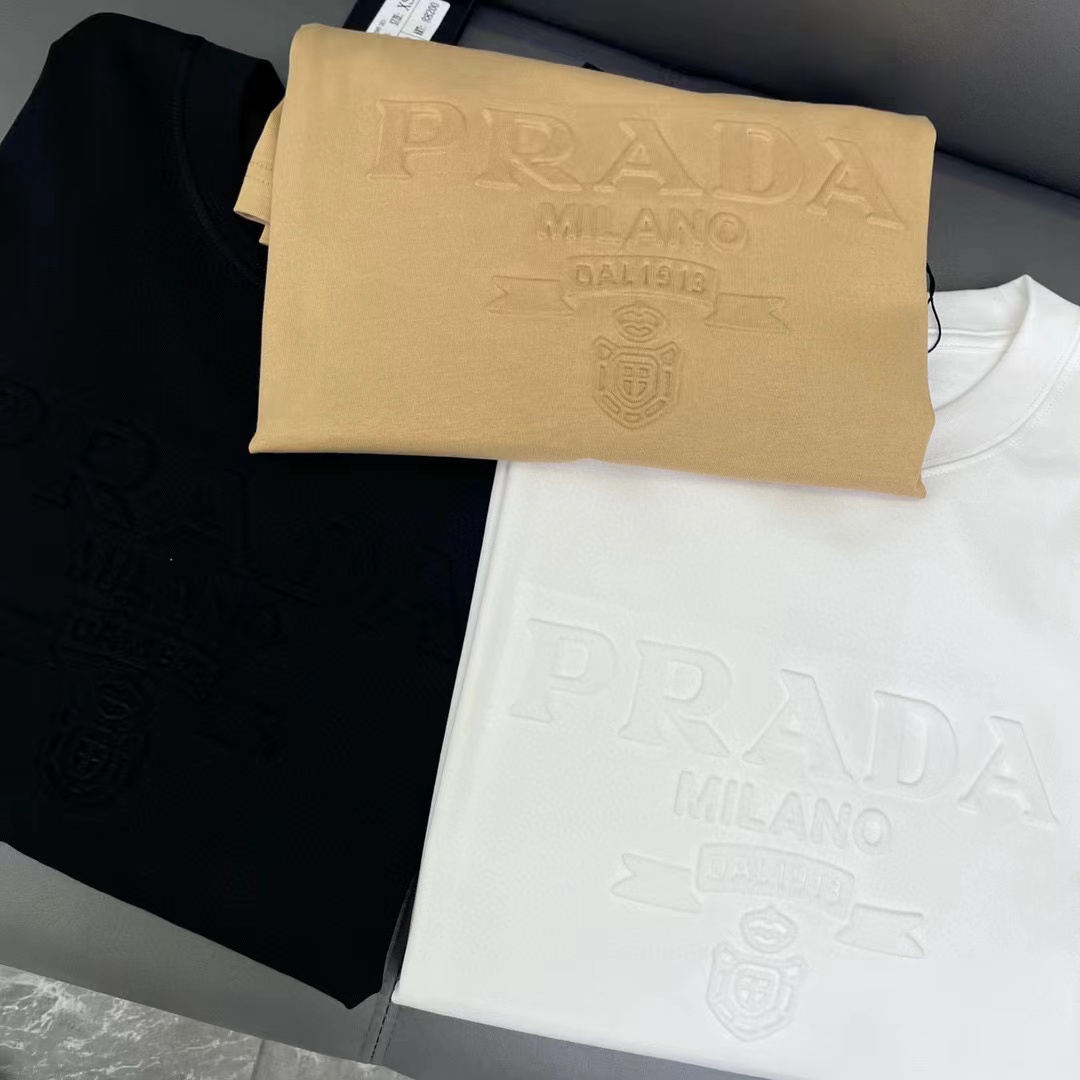 PR4DA 高品質立体エンボス文字柄 Tシャツ【50％割引+送料無料】