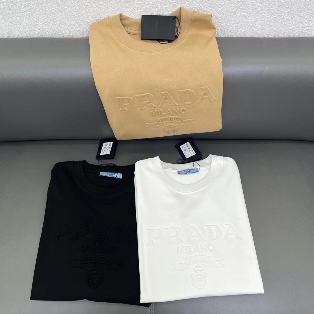 PR4DA 高品質立体エンボス文字柄 Tシャツ【50％割引+送料無料】