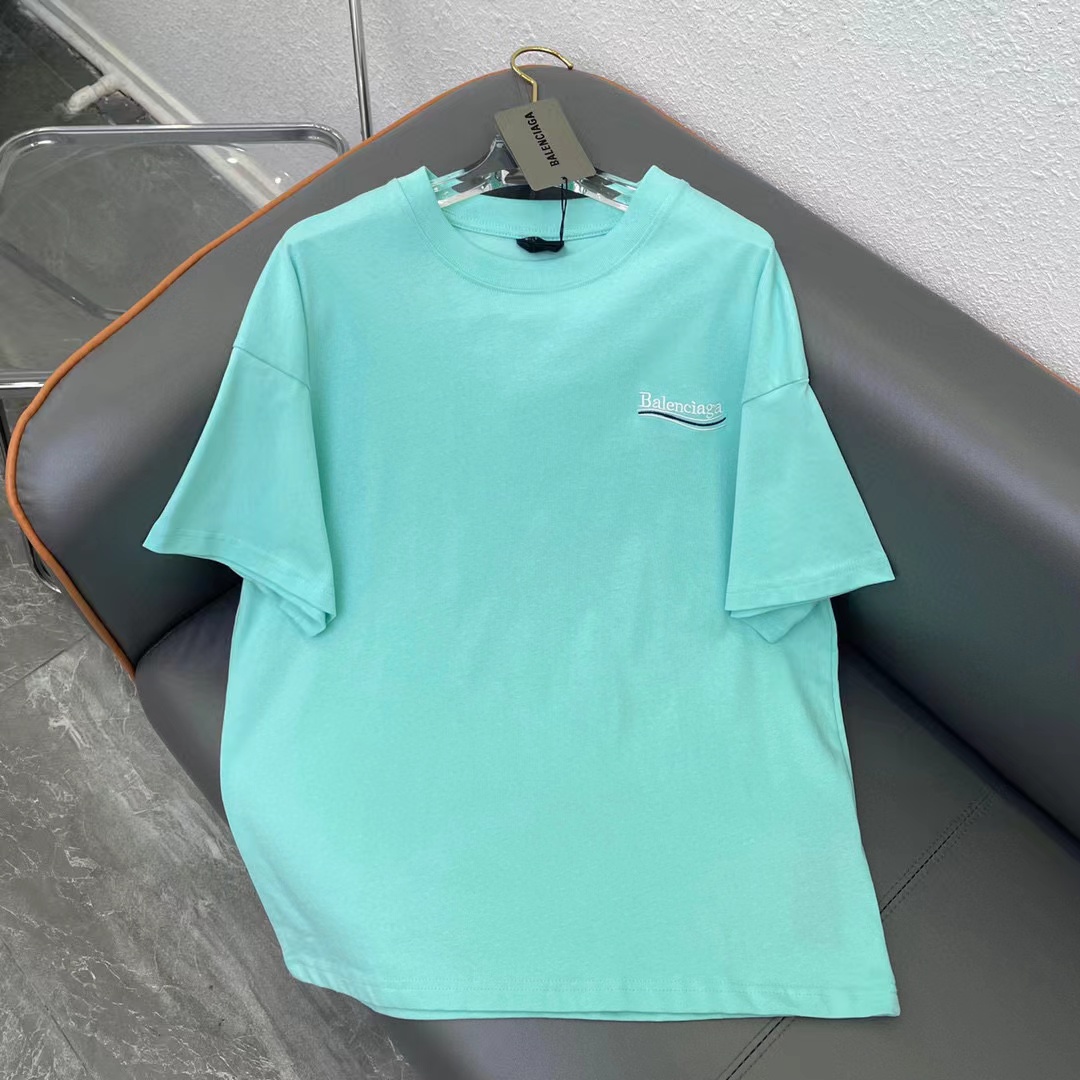 Ba1enciagaシンプルなコーラ文字刺繍Tシャツ【50％割引+送料無料】