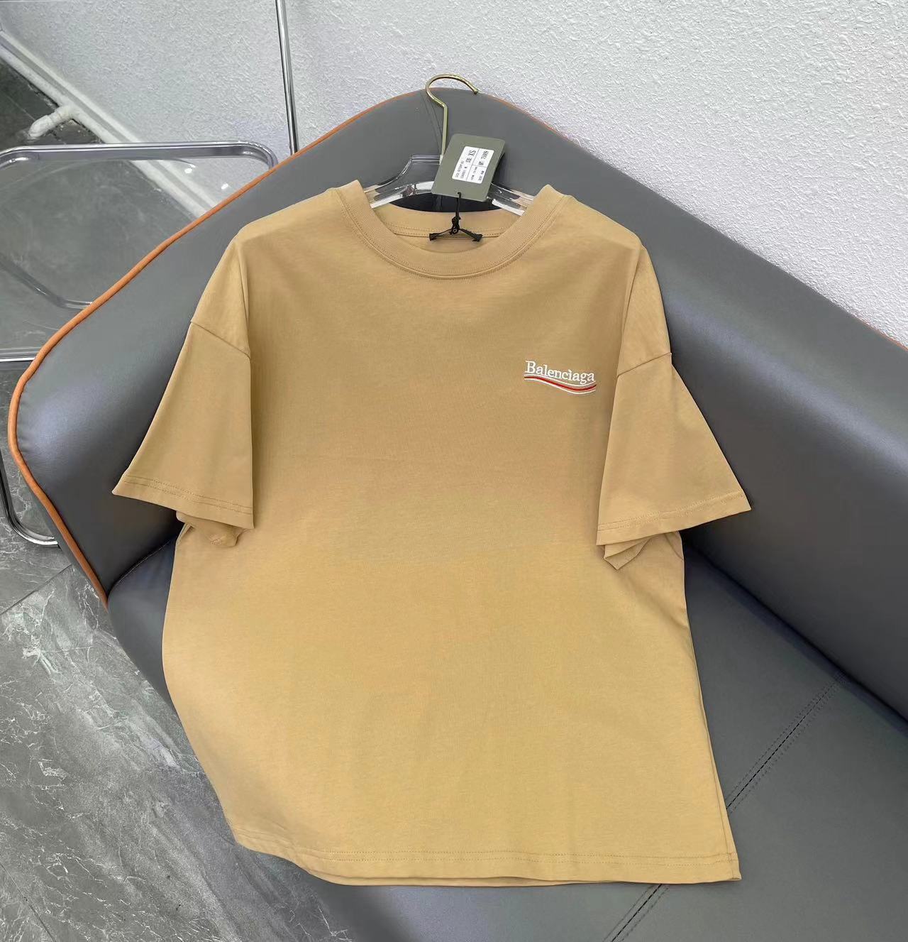 Ba1enciagaシンプルなコーラ文字刺繍Tシャツ【50％割引+送料無料】