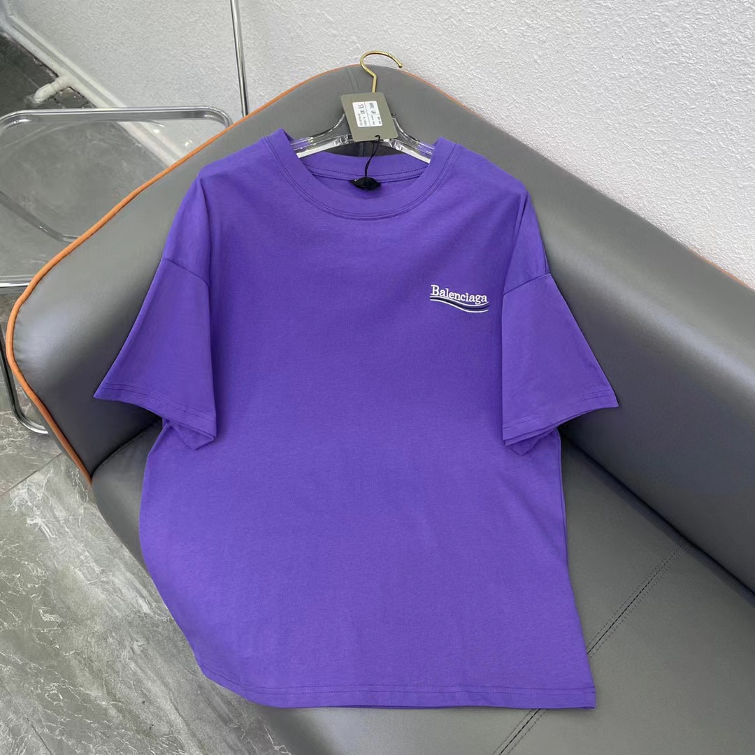 Ba1enciagaシンプルなコーラ文字刺繍Tシャツ【50％割引+送料無料】