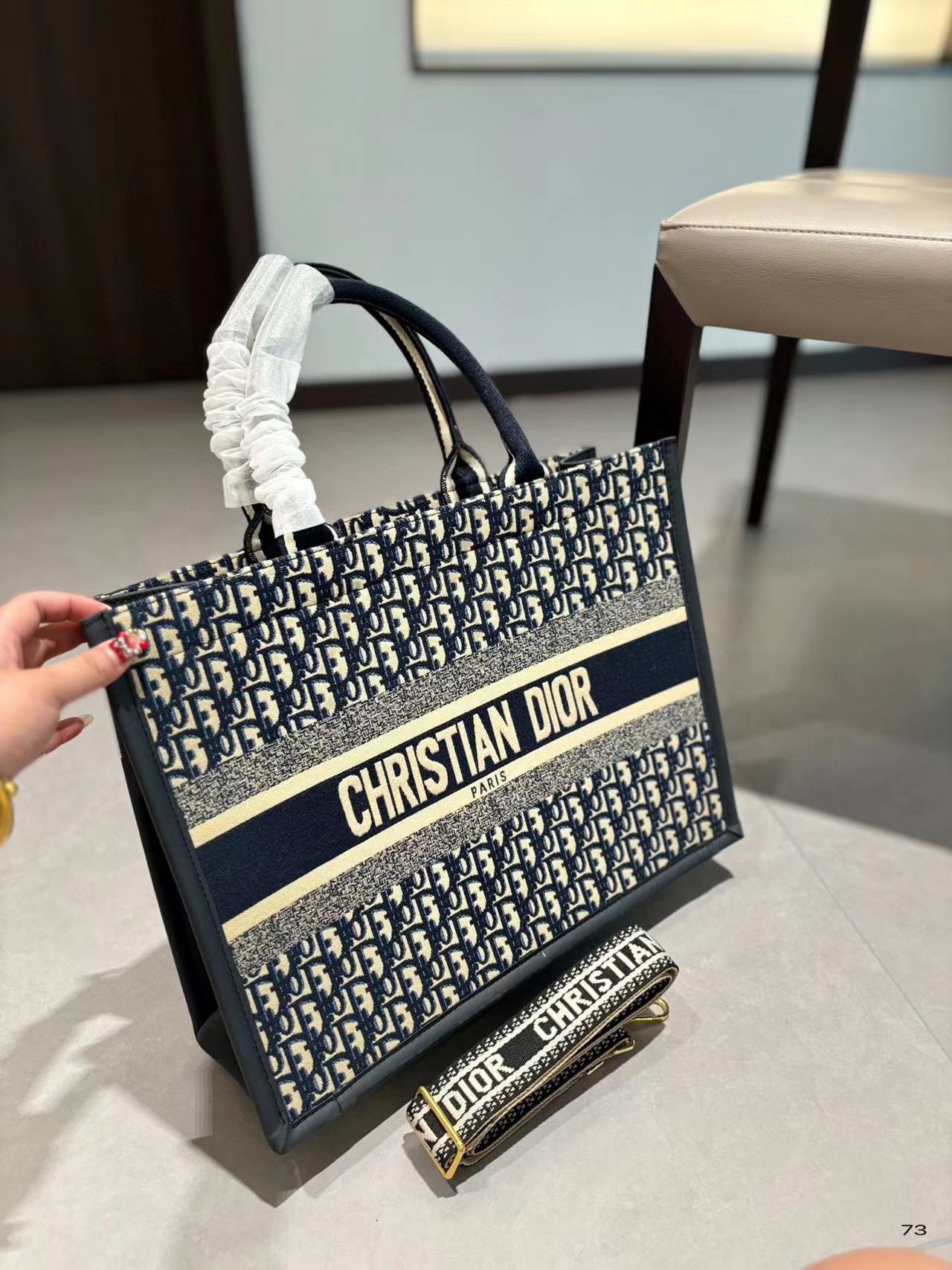 DI0R 刺繍老眼ハンドショッピングバッグ【50％割引+送料無料】