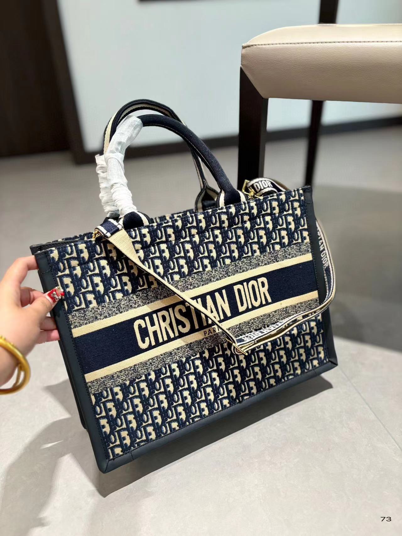 DI0R 刺繍老眼ハンドショッピングバッグ【50％割引+送料無料】