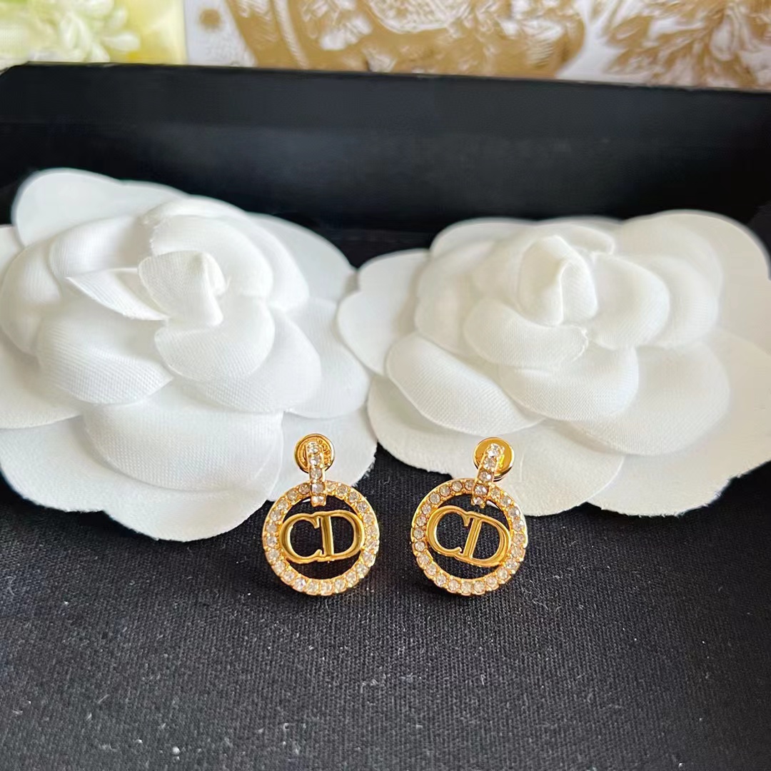 DI0R CD ラウンド イヤリング【 50％割引+送料無料】