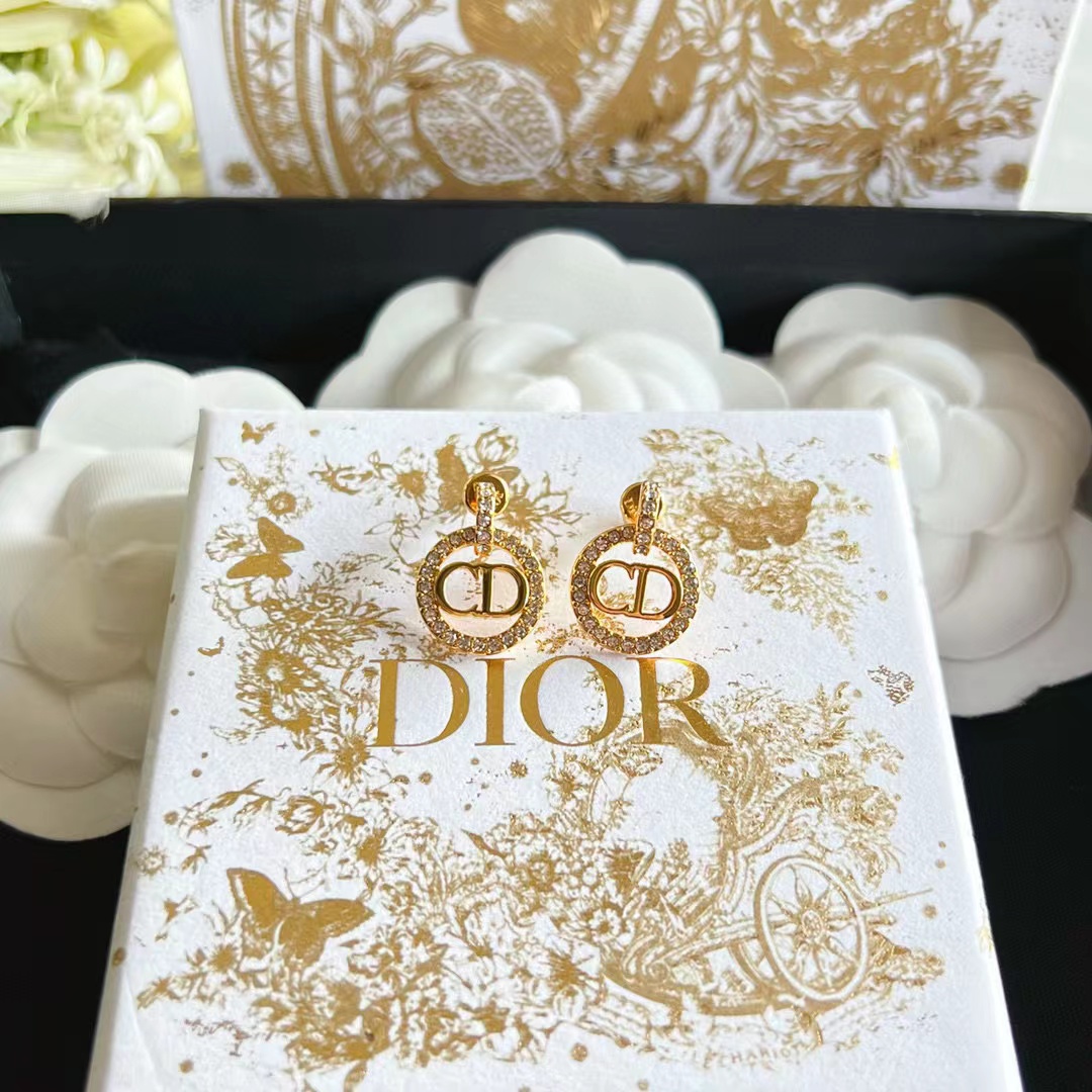 DI0R CD ラウンド イヤリング【 50％割引+送料無料】