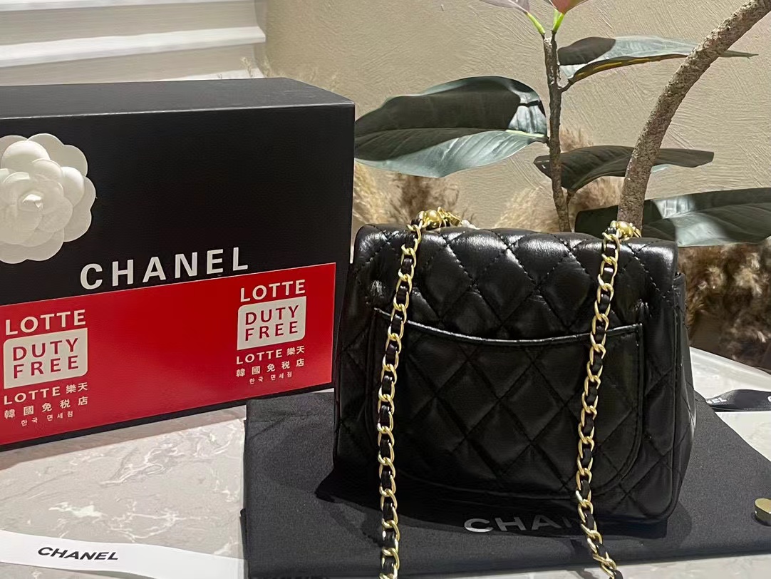 CHANE1 カウレザーパールチェーンショルダークロスボディバッグ【50％割引+送料無料】