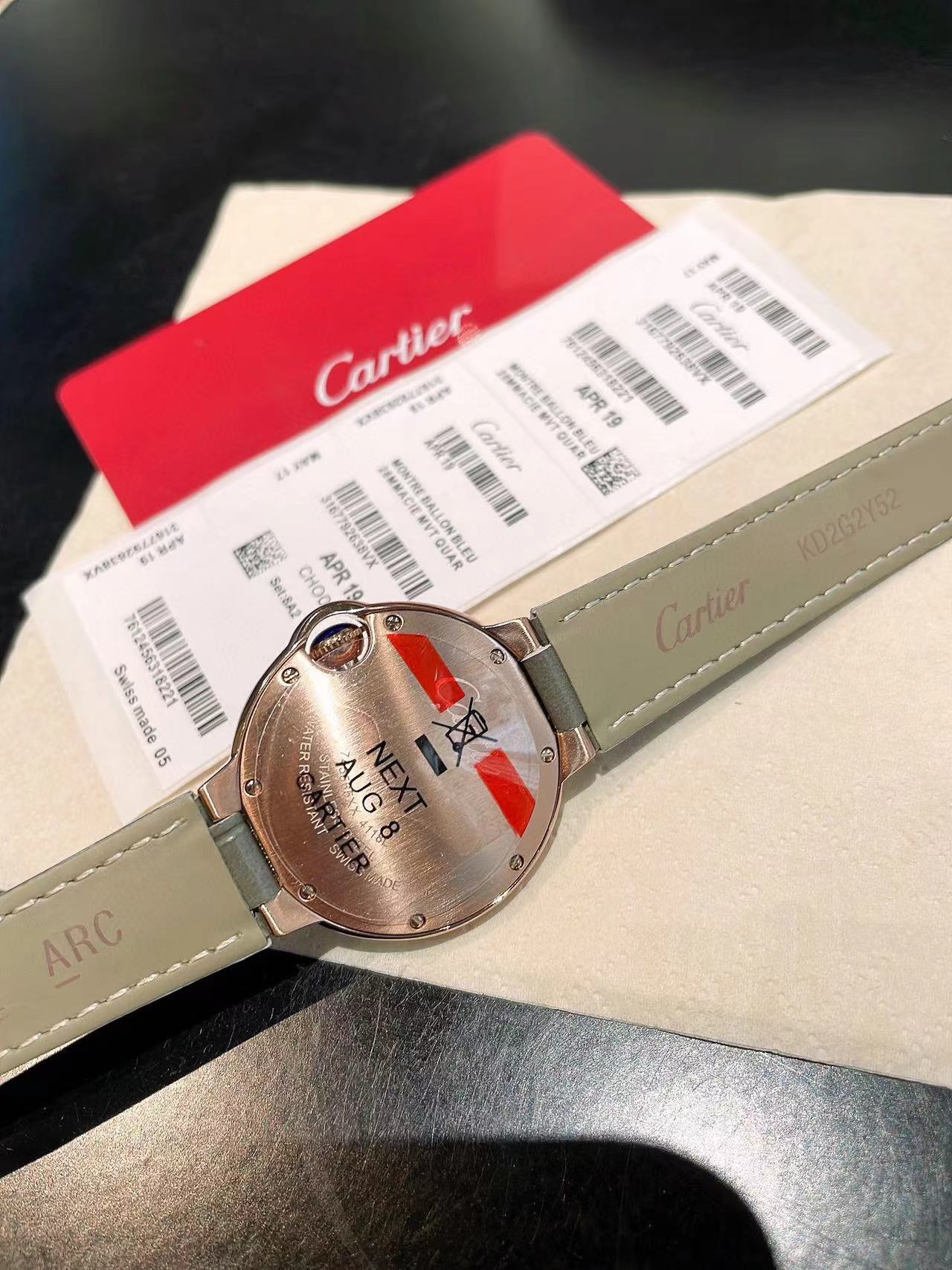 CART1ER ブルー バルーン フィッシュアイ ガラス レディース ウォッチ 33mm【50％割引+送料無料】
