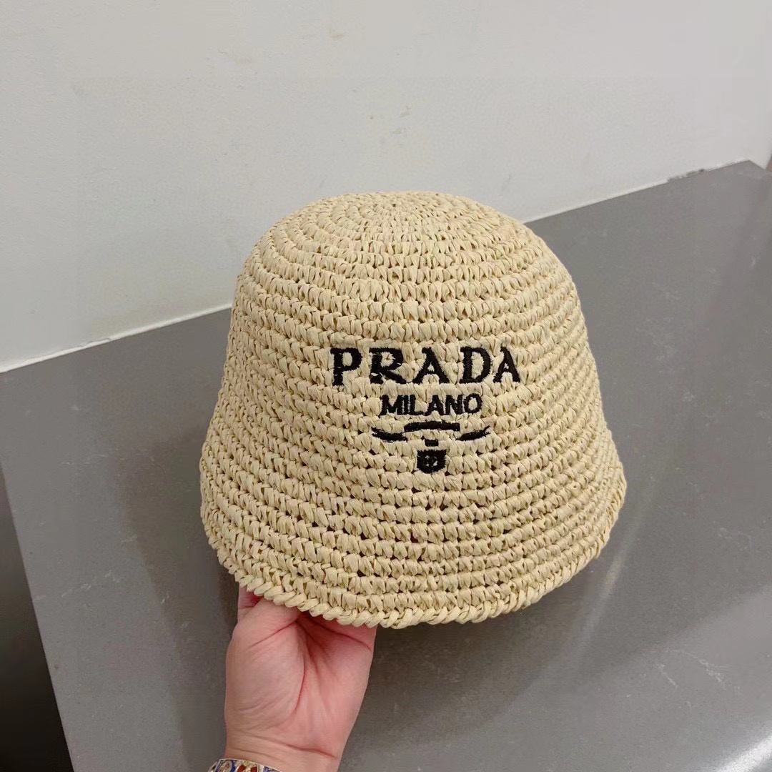 PR4DA 刺繍ストローバケットハット【 50％割引+送料無料】