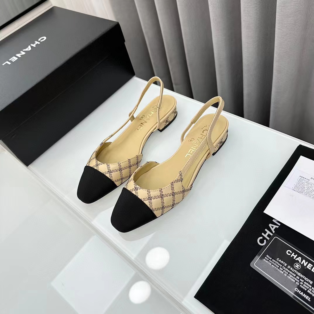 CHANE1 高品質slingback ぺたんこ靴【50％割引+送料無料】