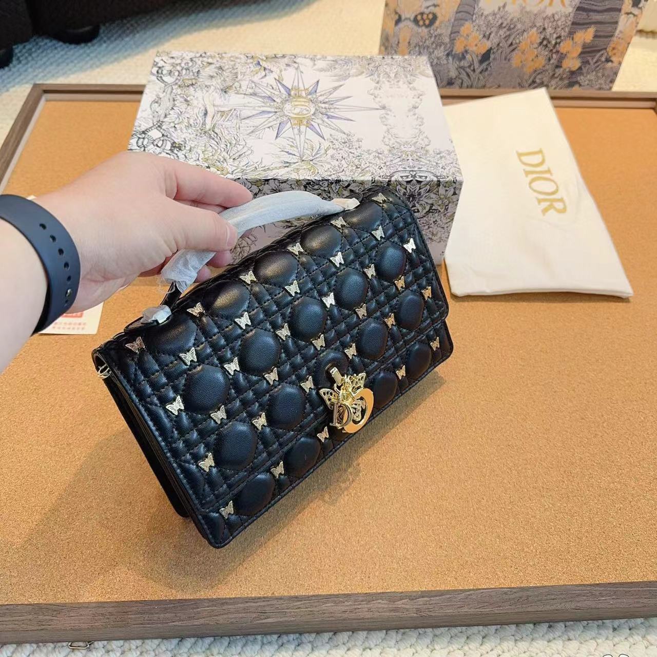 DI0R バタフライ ハンドバッグ【50％割引+送料無料】