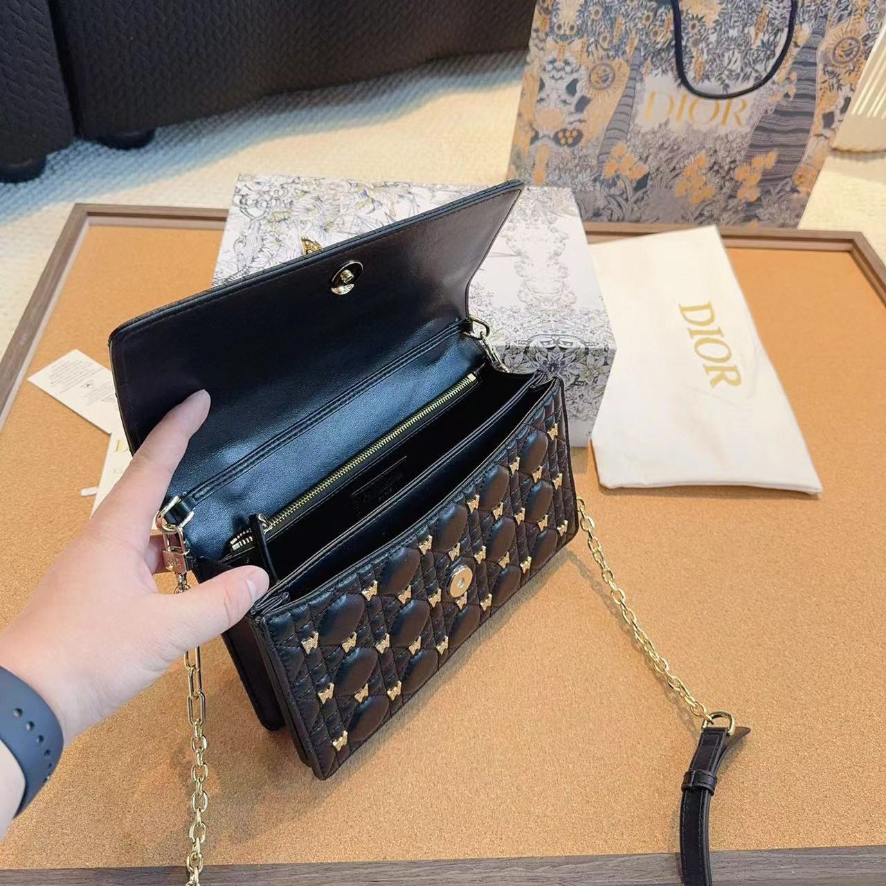 DI0R バタフライ ハンドバッグ【50％割引+送料無料】