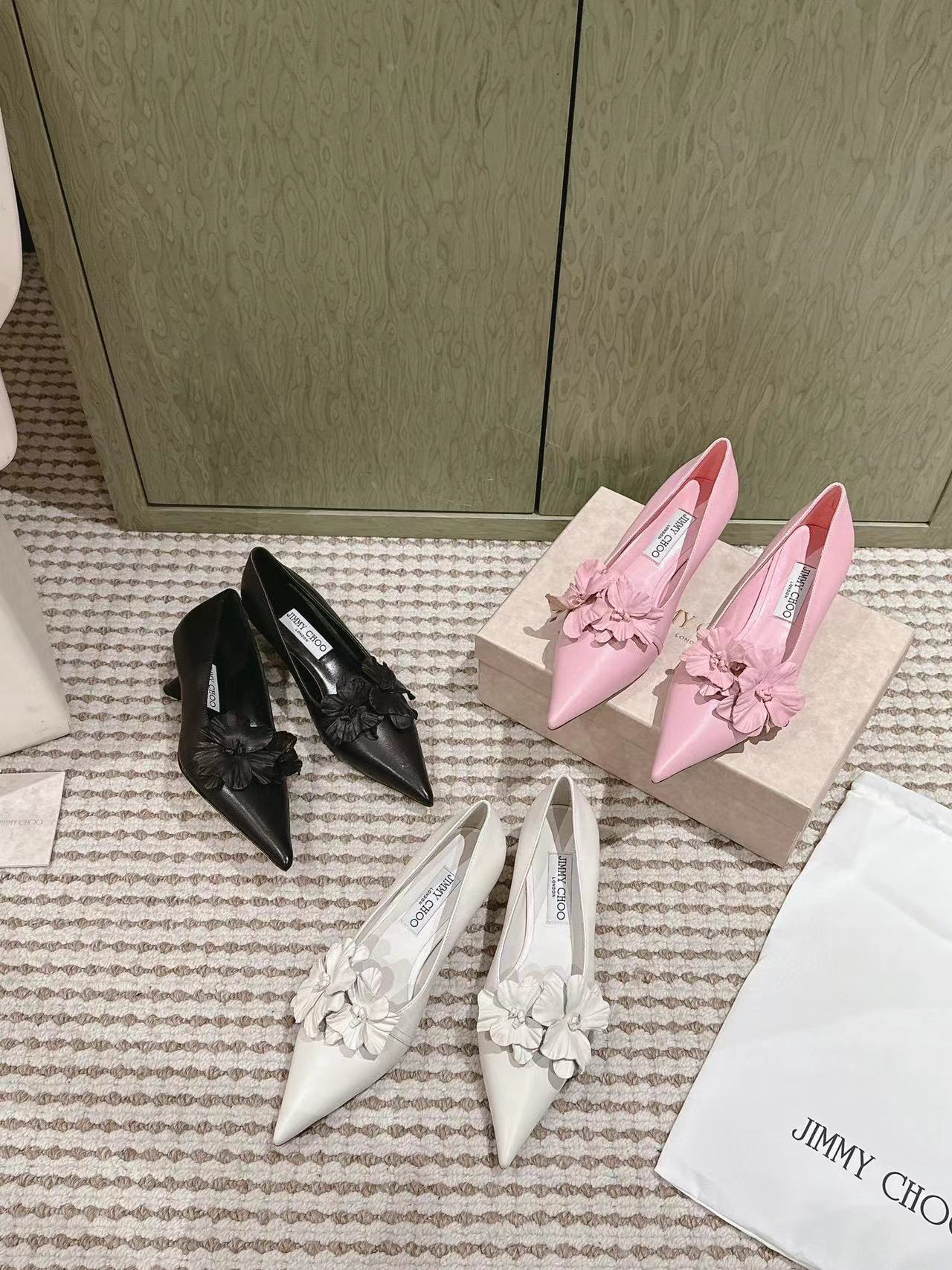 jimmycho0 高品質フラワーハイヒール【50％割引+送料無料】