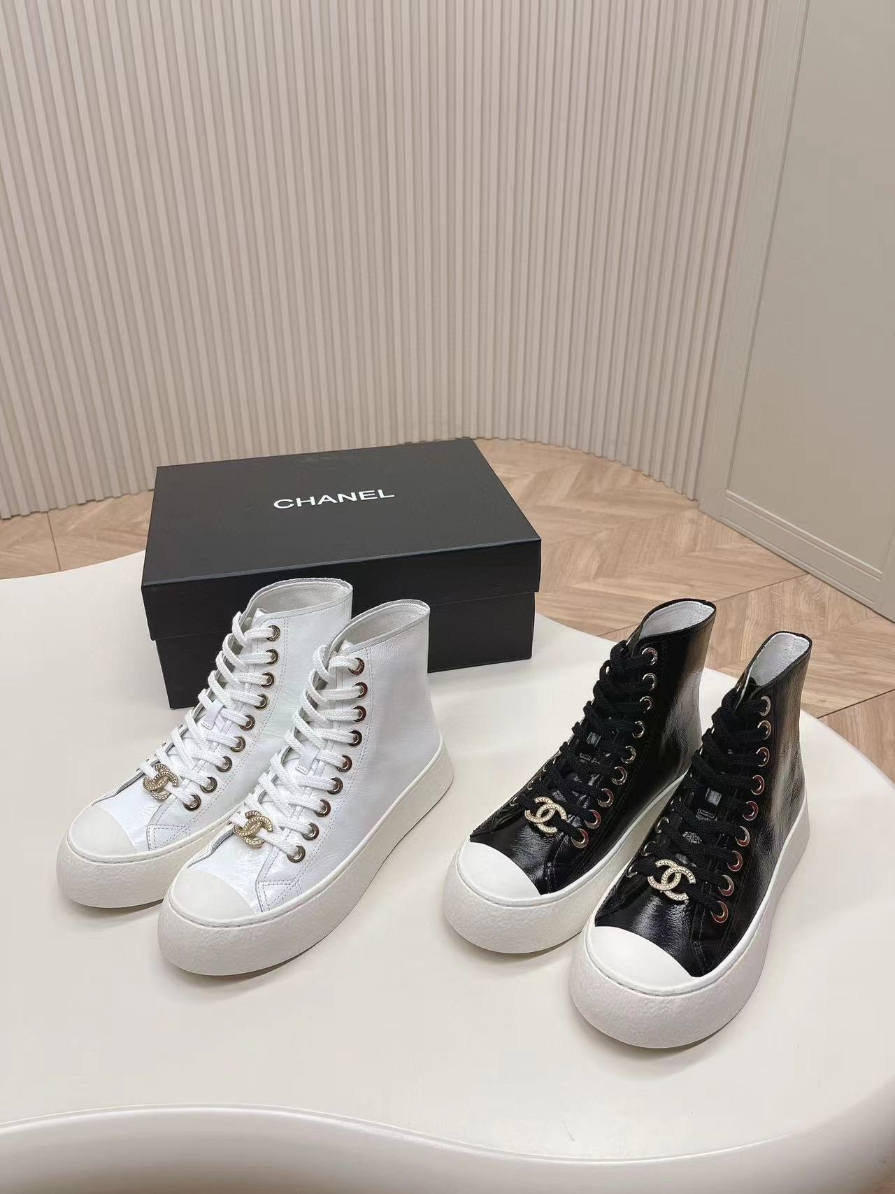 CHANE1 高級牛革ハイカットシューズ【50％割引+送料無料】