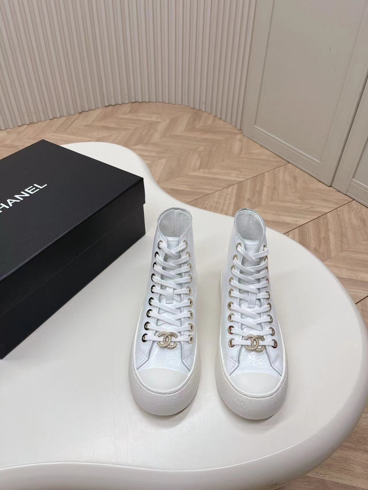 CHANE1 高級牛革ハイカットシューズ【50%割引+送料無料】