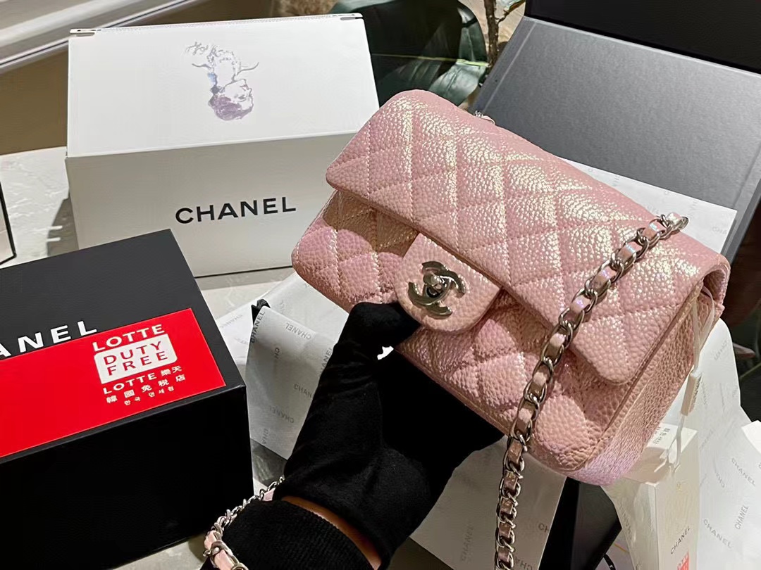 CHANE1  パールグラデーションショルダーチェーンバッグ【50％割引+送料無料】