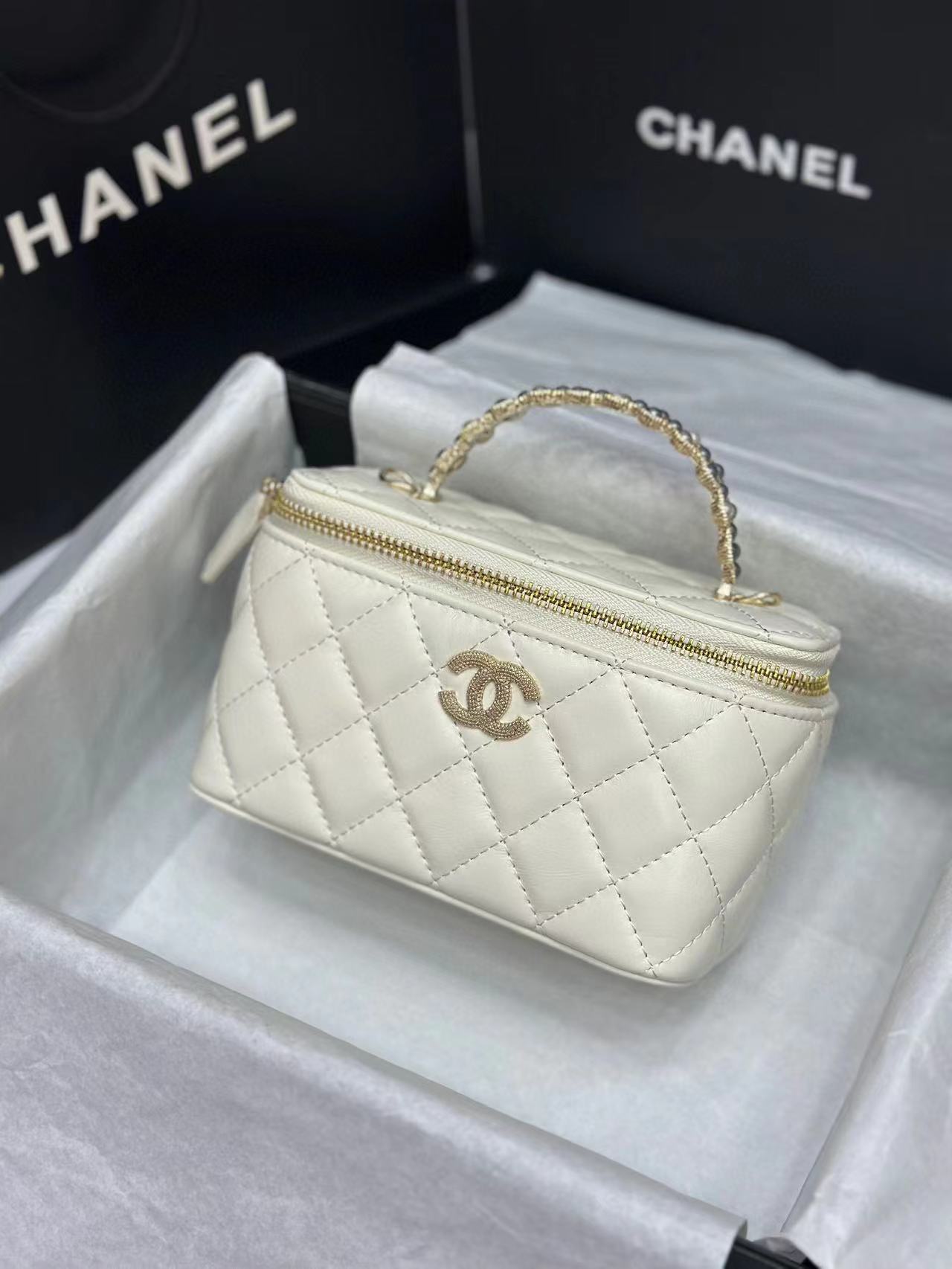 CHANE1 パールボックスハンドバッグ【50％割引+送料無料】