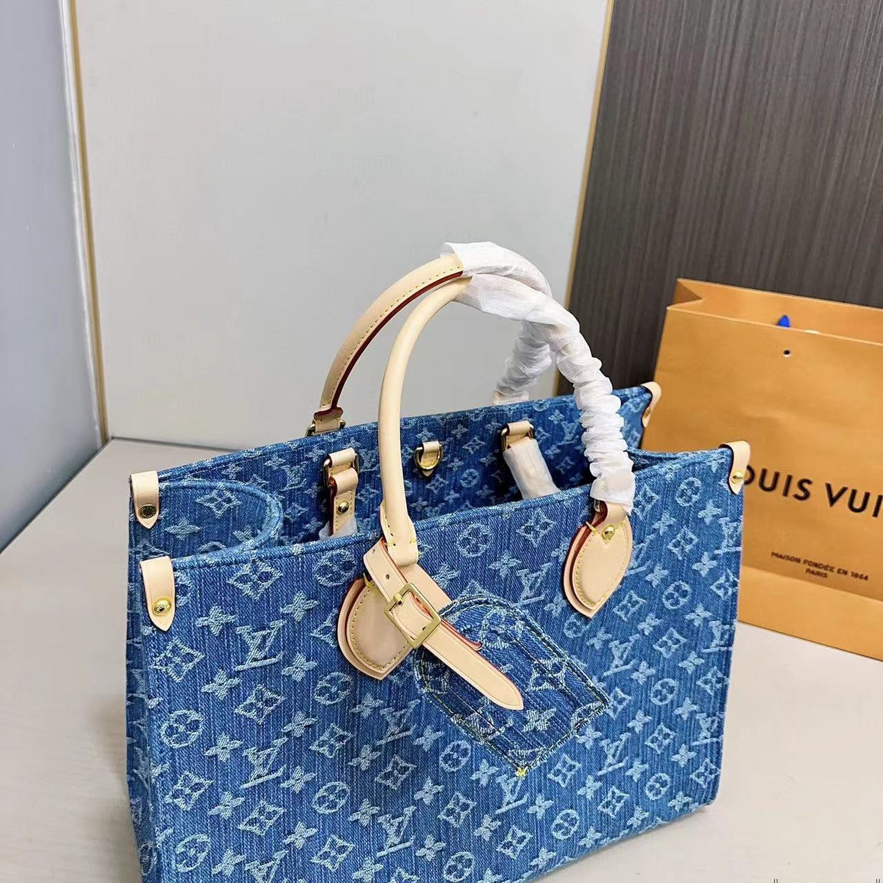 LV  デニムショッピングバッグ【50％割引+送料無料】