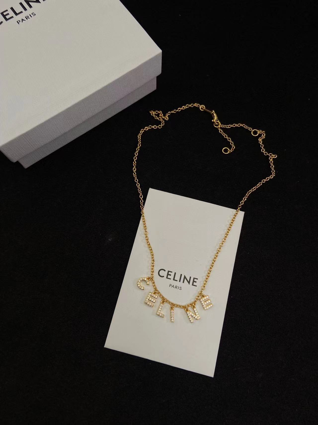 CEL1NE ダイヤモンドレターネックレス【50％割引+送料無料】