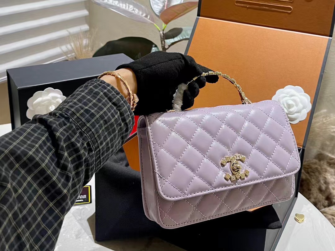 CHANE1 ダイヤモンドハンドル ショルダー クロスボディバッグ。【50％割引+送料無料】