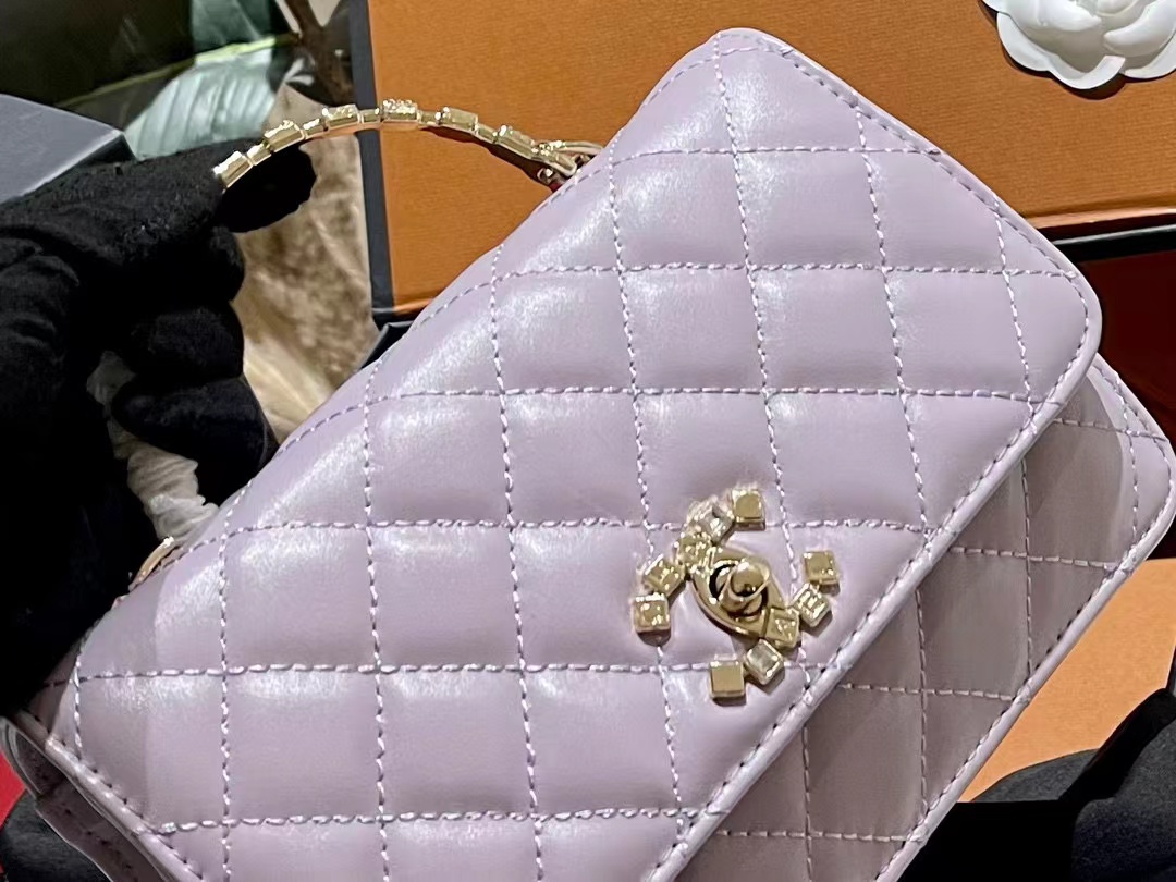 CHANE1 ダイヤモンドハンドル ショルダー クロスボディバッグ。【50％割引+送料無料】