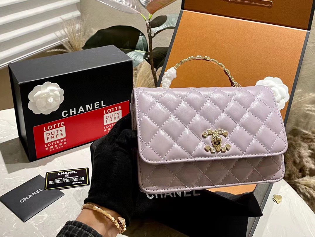 CHANE1 ダイヤモンドハンドル ショルダー クロスボディバッグ。【50％割引+送料無料】