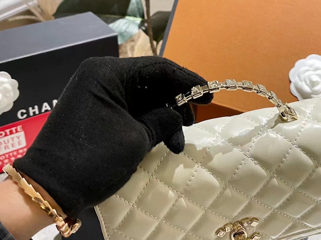 CHANE1 ダイヤモンドハンドル ショルダー クロスボディバッグ。【50％割引+送料無料】