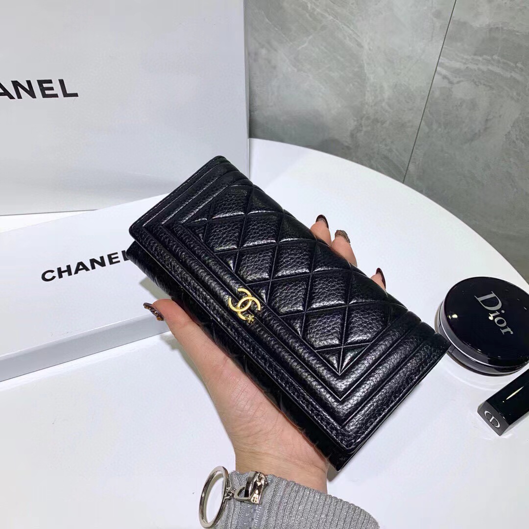 CHANE1 牛皮两折长款钱包 【50％割引+送料無料】