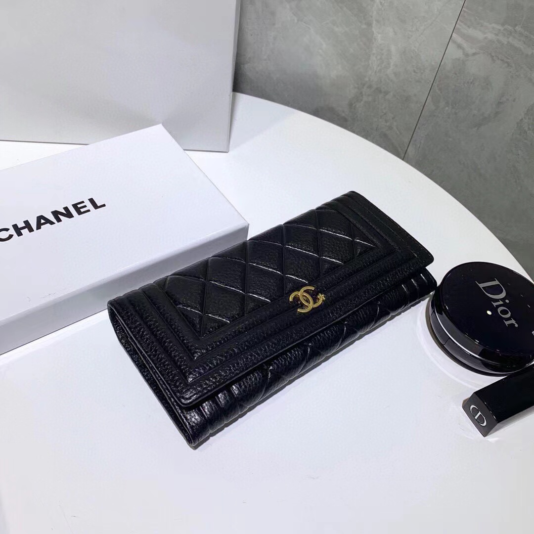 CHANE1 牛皮两折长款钱包 【50％割引+送料無料】