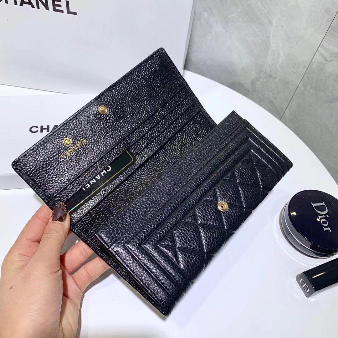 CHANE1 牛皮两折长款钱包 【50％割引+送料無料】