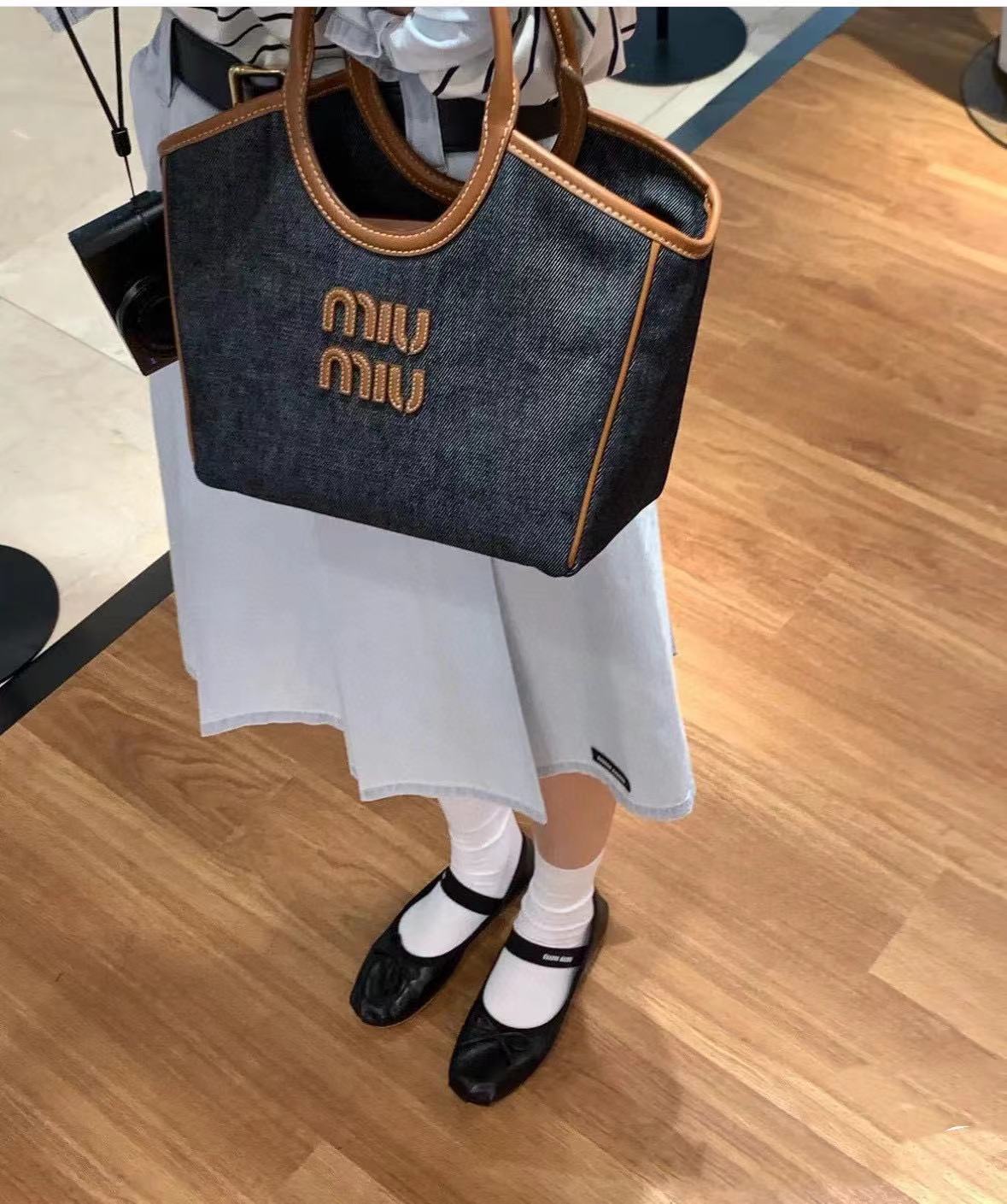 M1UM1U デニムハンドバッグ 【50％割引+送料無料】
