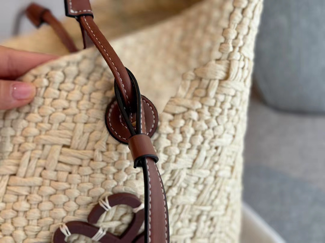 L0WEW アプリコットストローバッグ【50％割引+送料無料】