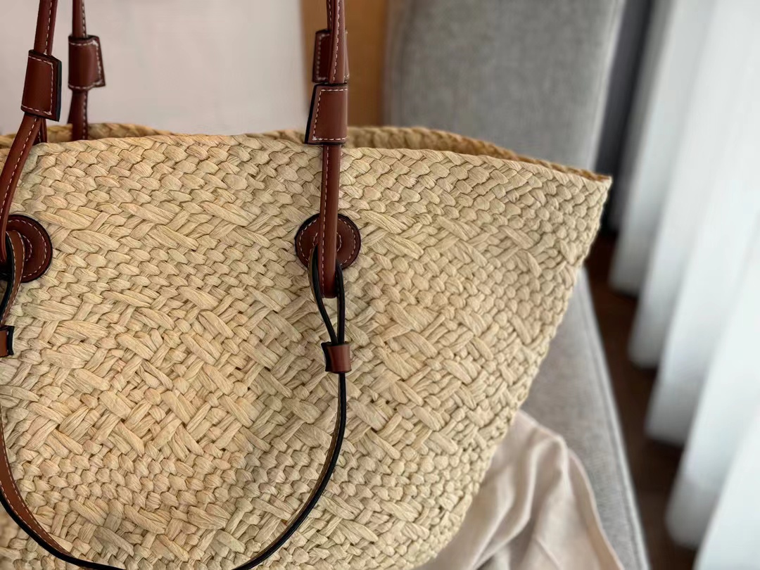 L0WEW アプリコットストローバッグ【50％割引+送料無料】