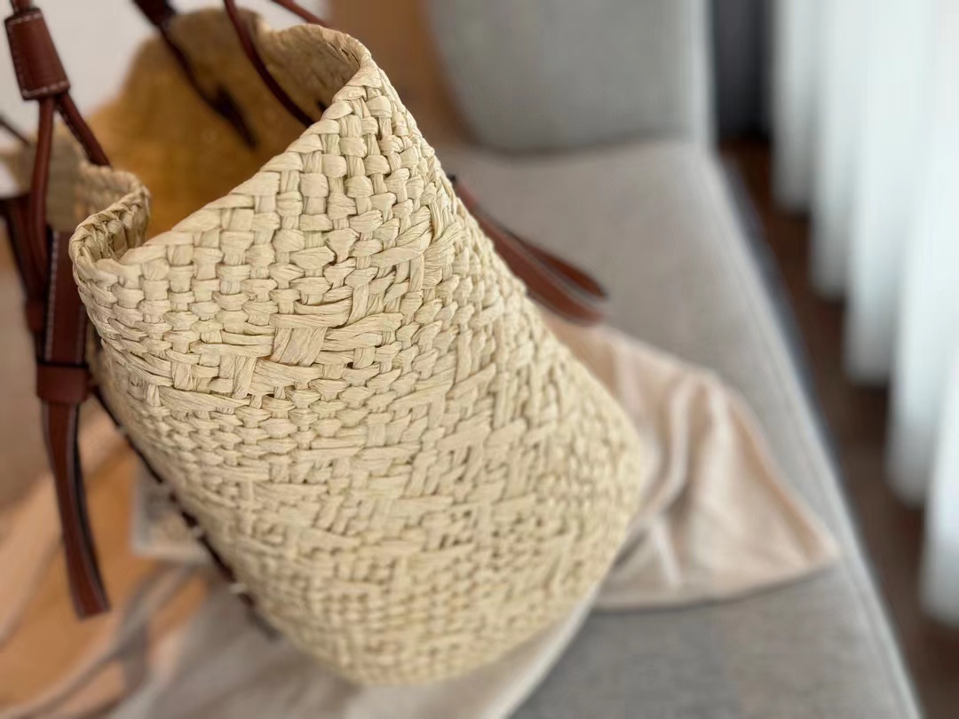 L0WEW アプリコットストローバッグ【50％割引+送料無料】