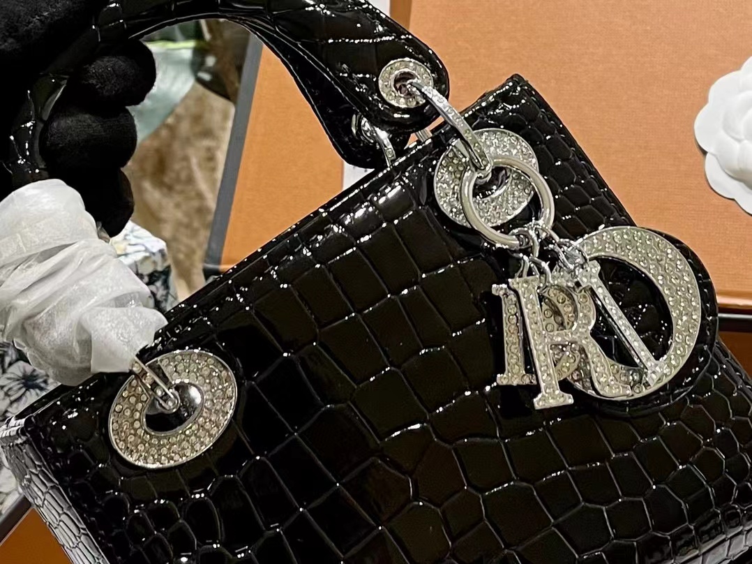 DI0R Lady クロコダイルプリント ハンドバッグ【50％割引+送料無料】