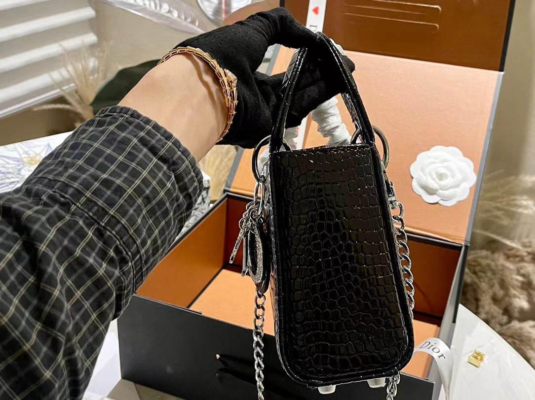 DI0R Lady クロコダイルプリント ハンドバッグ【50％割引+送料無料】