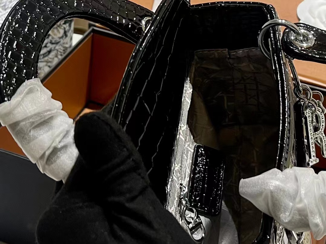 DI0R Lady クロコダイルプリント ハンドバッグ【50％割引+送料無料】