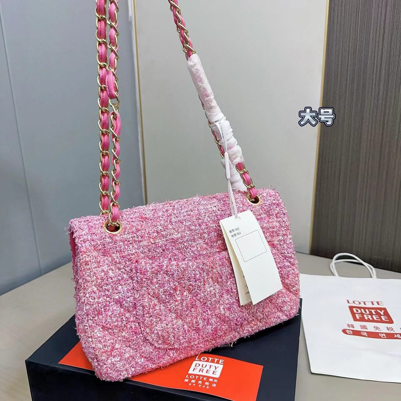 CHANE1 CF チェーンウール ショルダー クロスボディバッグ【50％割引+送料無料】