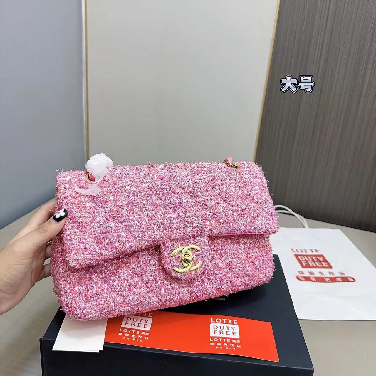 CHANE1 CF チェーンウール ショルダー クロスボディバッグ【50％割引+送料無料】