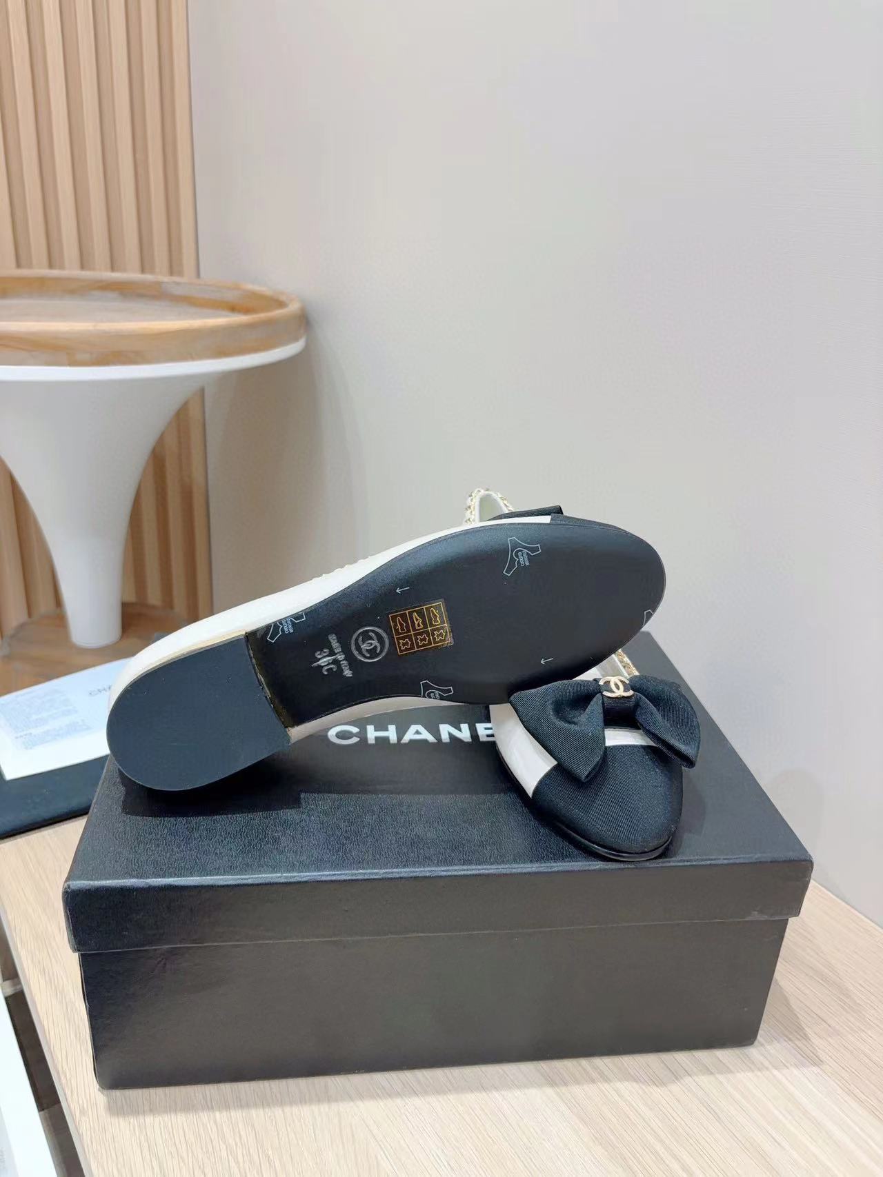 CHANE1 高品質ボウチェーンフラットシューズ【50％割引+送料無料】