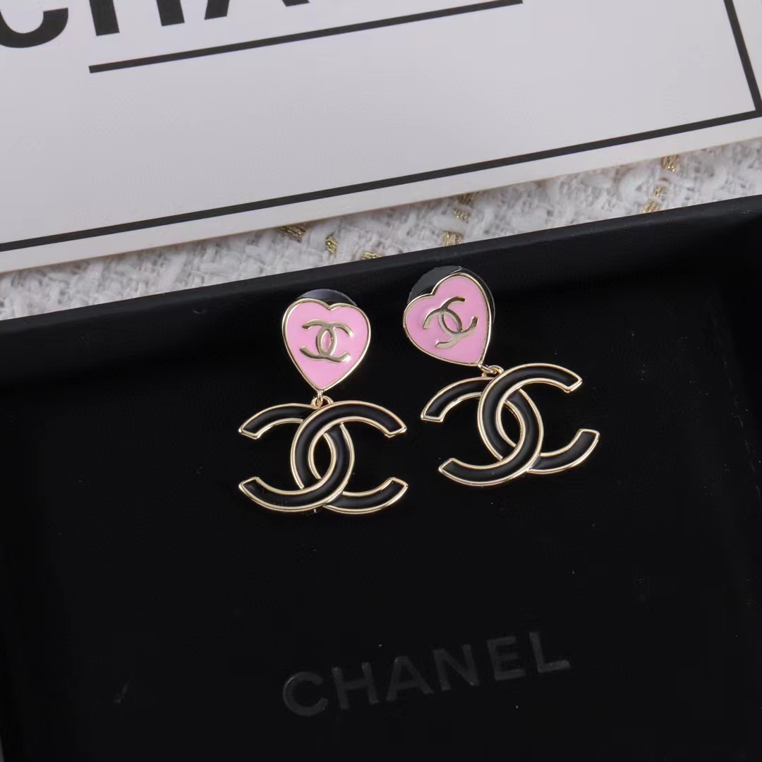 CHANE1 ハート ダブルC ピアス【50％割引+送料無料】