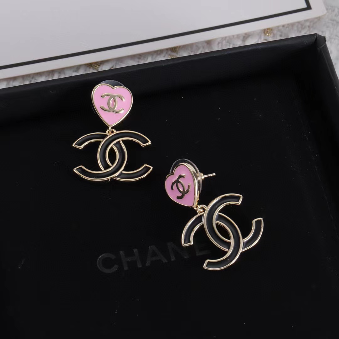 CHANE1 ハート ダブルC ピアス【50%割引+送料無料】