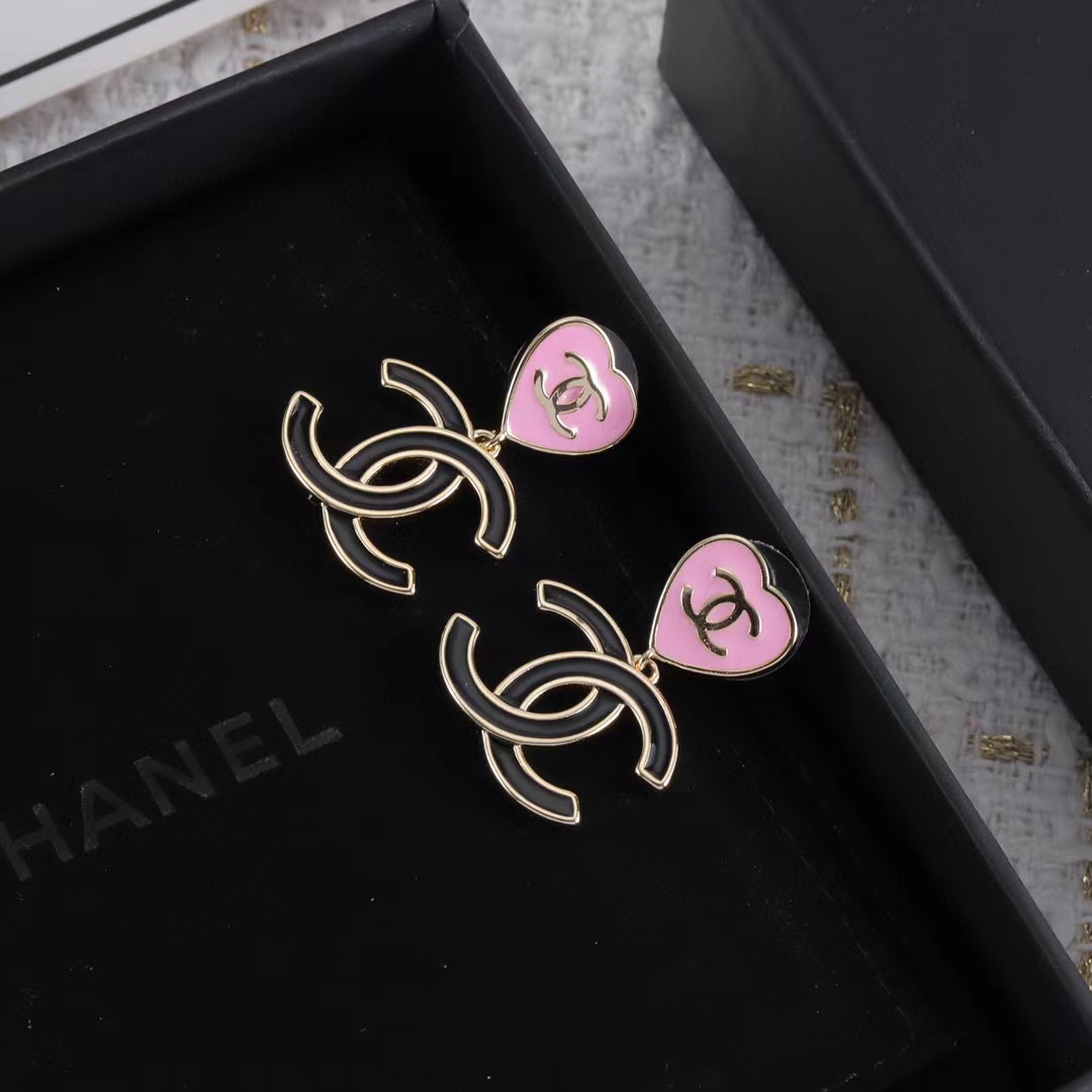 CHANE1 ハート ダブルC ピアス【50%割引+送料無料】