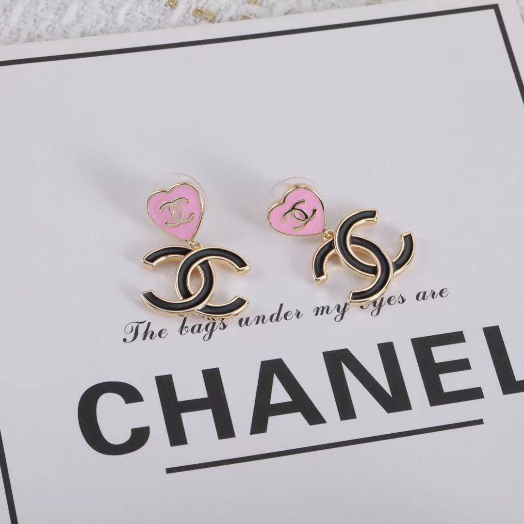 CHANE1 ハート ダブルC ピアス【50%割引+送料無料】