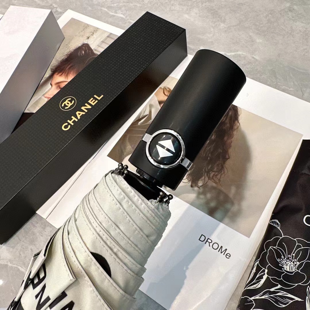 CHANE1 ダブルC 高級フラワー折りたたみ傘【50％割引+送料無料】