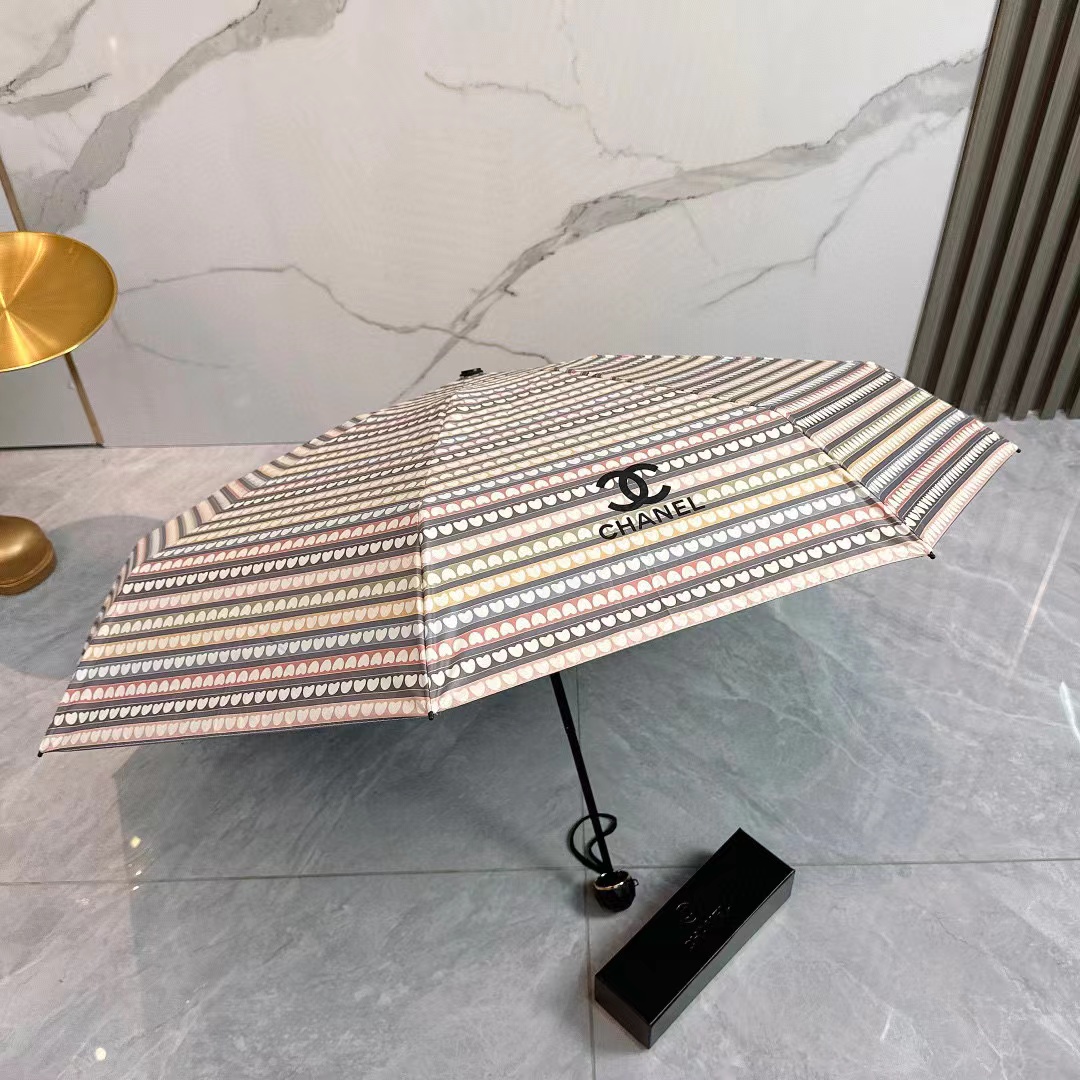 CHANE1 総プリントピーチハート折りたたみ傘【50％割引+送料無料】