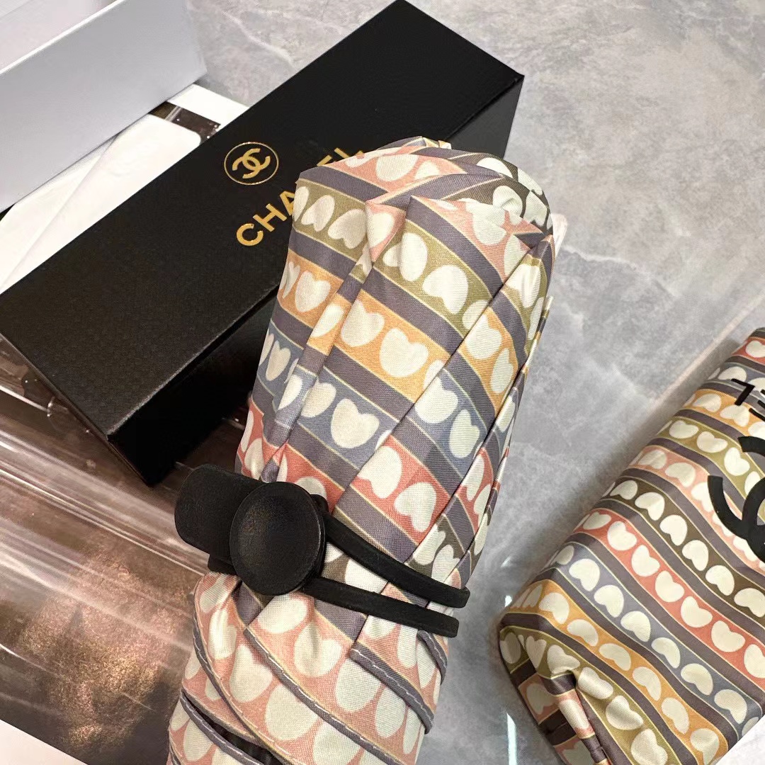 CHANE1 総プリントピーチハート折りたたみ傘【50％割引+送料無料】