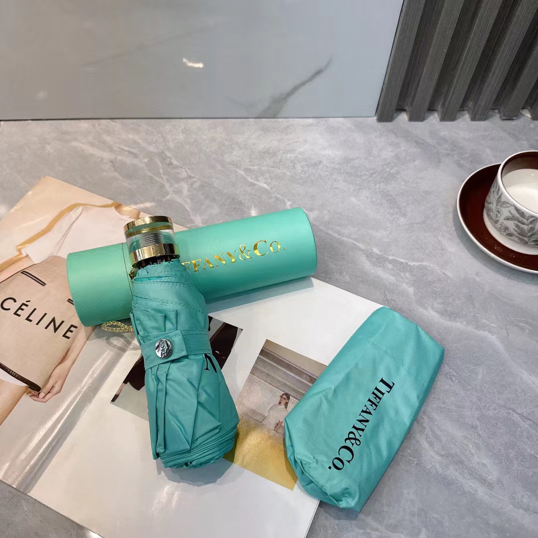 T1ffany シンプルレター折りたたみ傘【50％割引+送料無料】