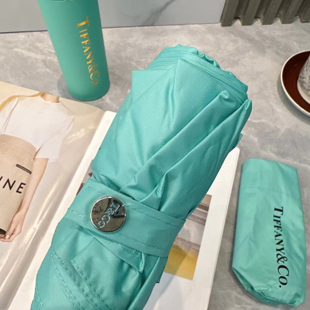 T1ffany シンプルレター折りたたみ傘【50％割引+送料無料】