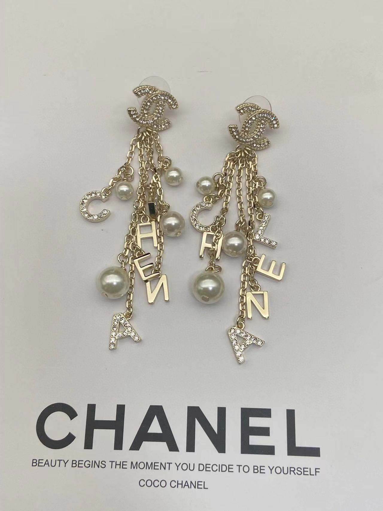 CHANE1 タッセルパールイヤリング【50%割引+送料無料】